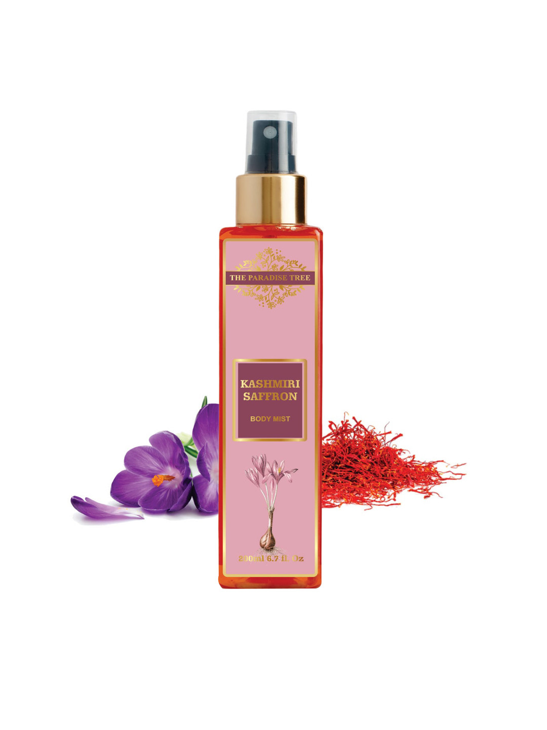 

The Paradise Tree Kashmiri Saffron Body Mist - 200 ml, Pink