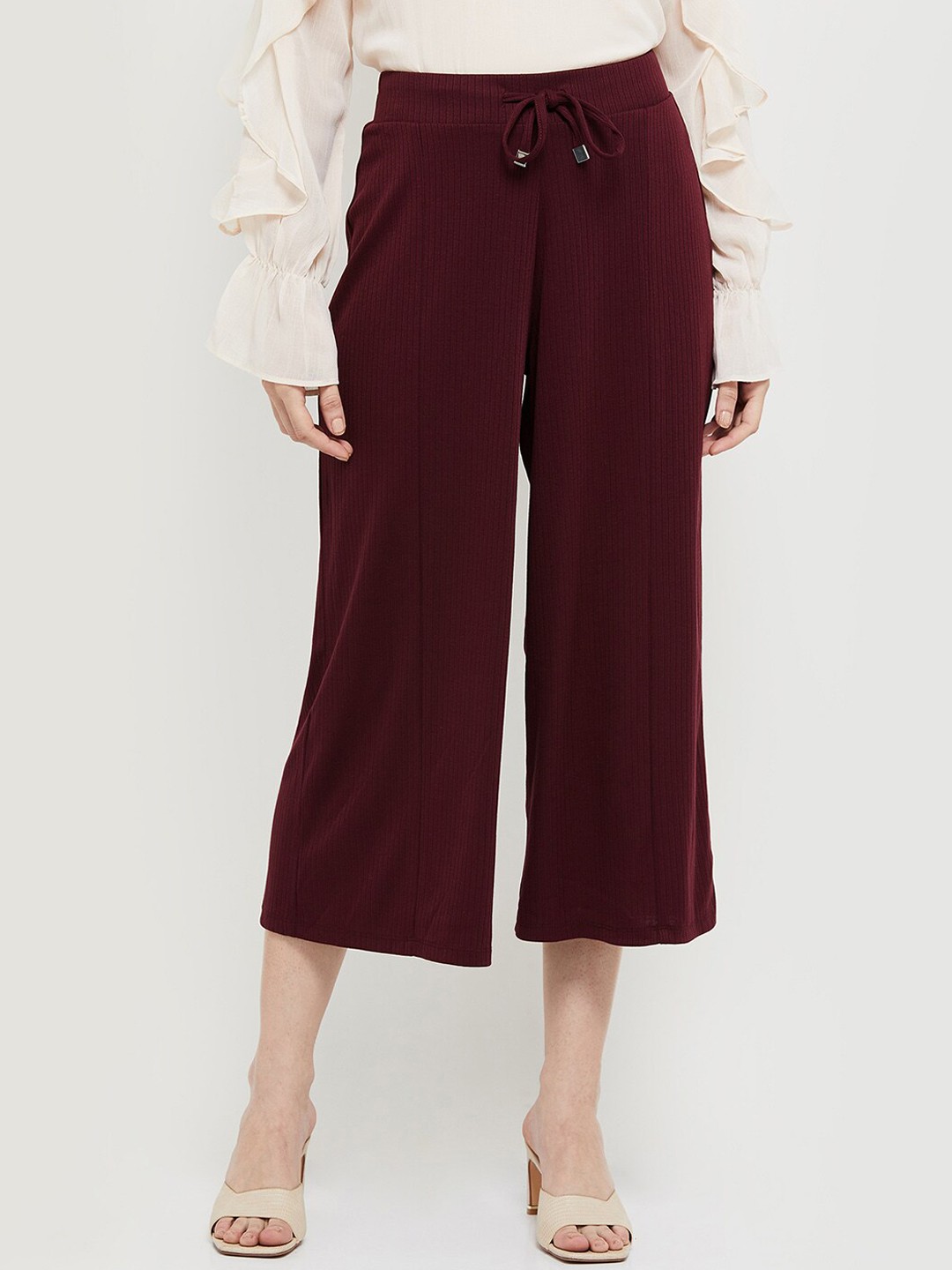 

max Women Maroon Culottes Trousers