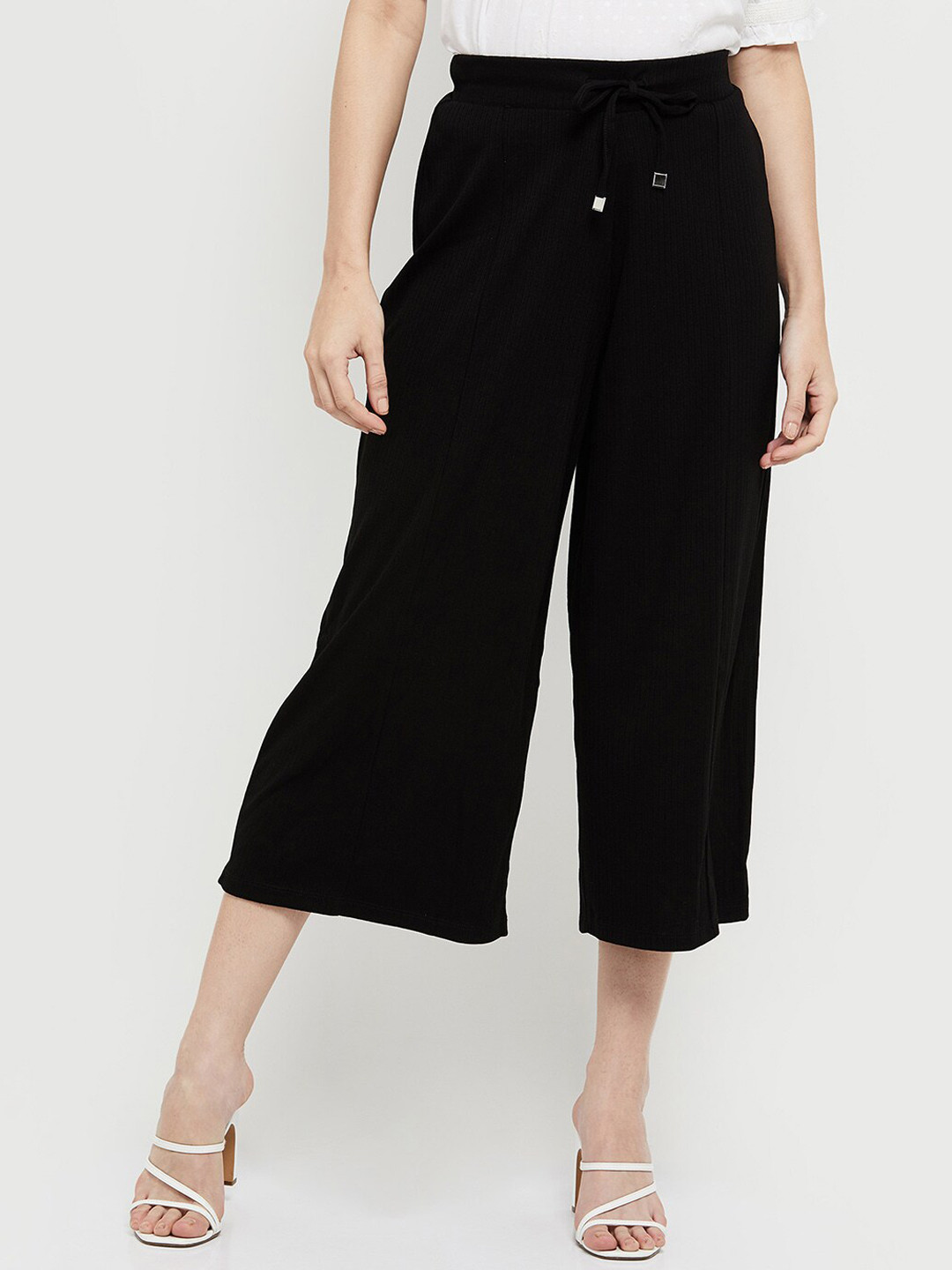 

max Women Black Culottes Trousers
