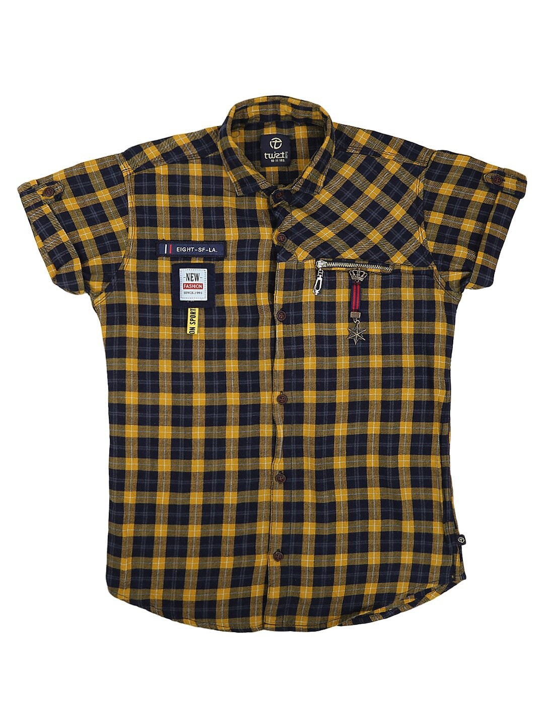 

V-Mart Boys Mustard Checked Casual Shirt