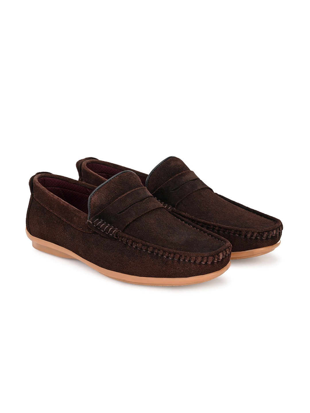 

Blammo Men Brown Textured Loafers