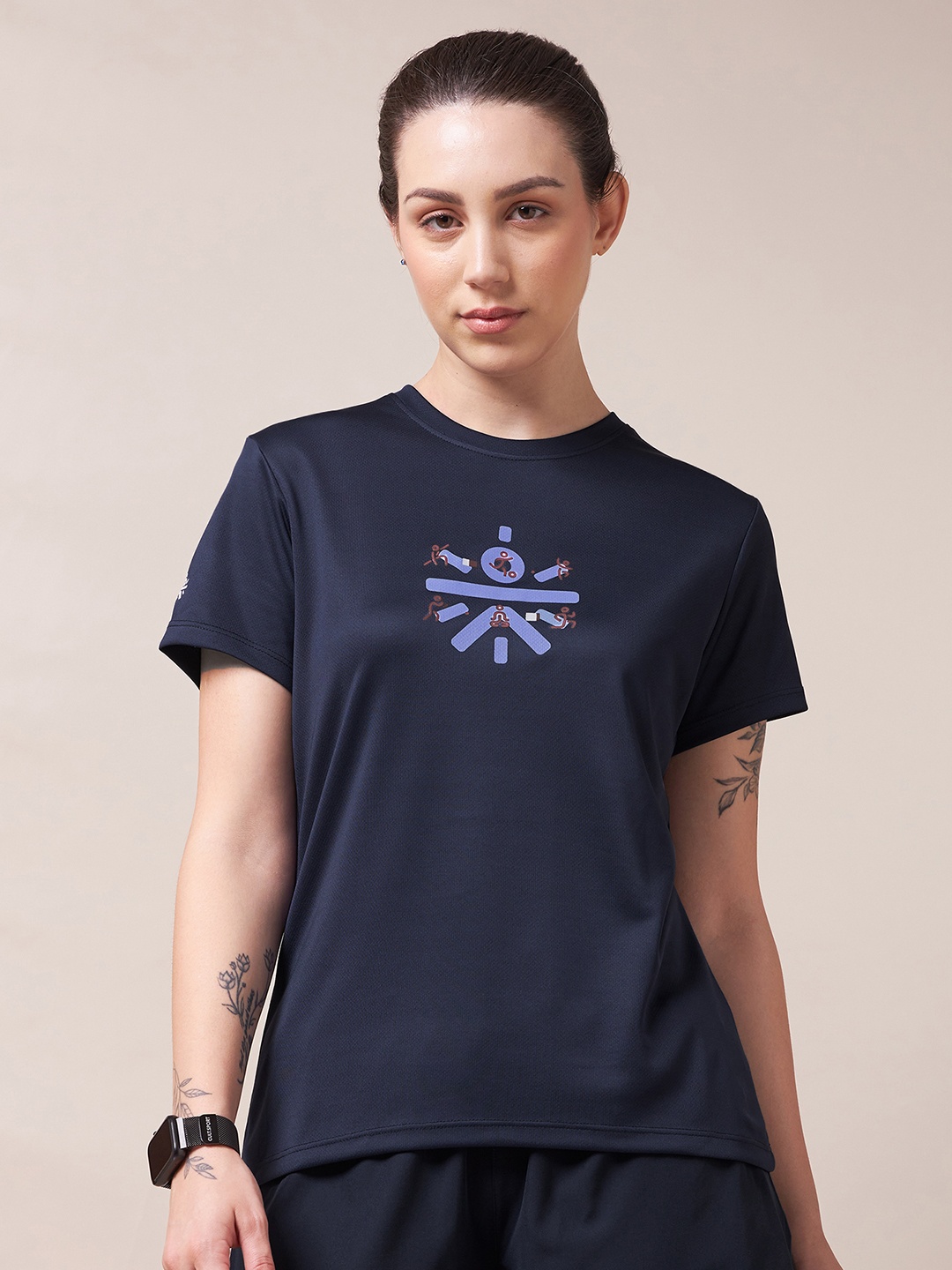

CULT Logo Play Print Active T-shirt, Navy blue