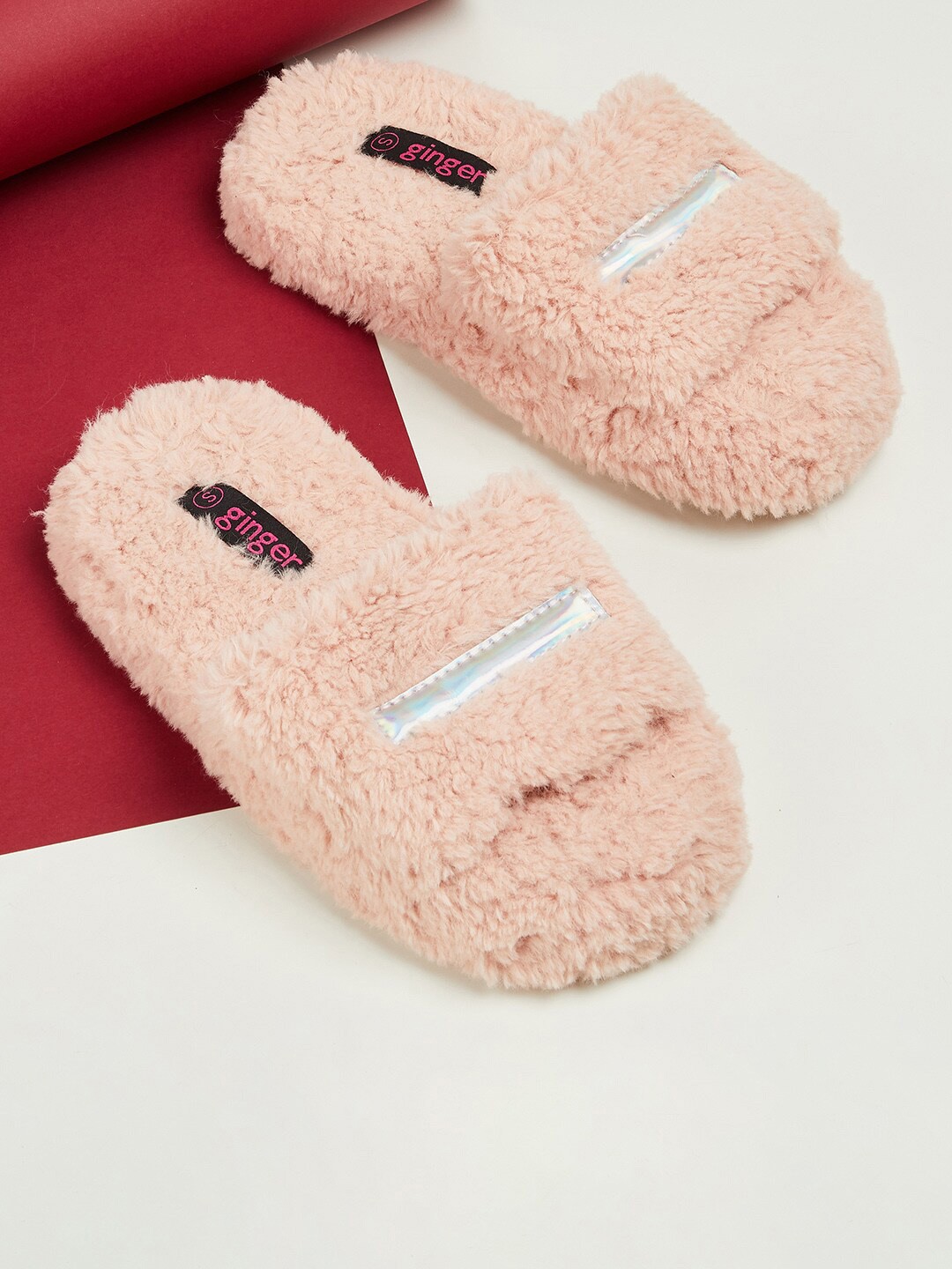 

Ginger by Lifestyle Women Pink Rubber Sliders