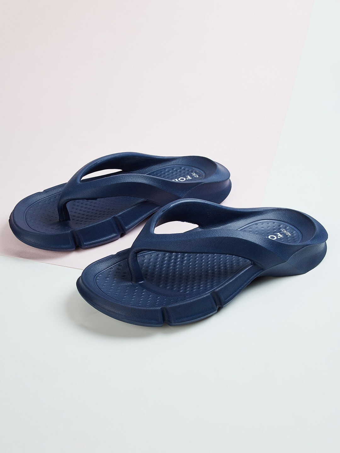 

Forca by Lifestyle Men Navy Blue Rubber Thong Flip-Flops