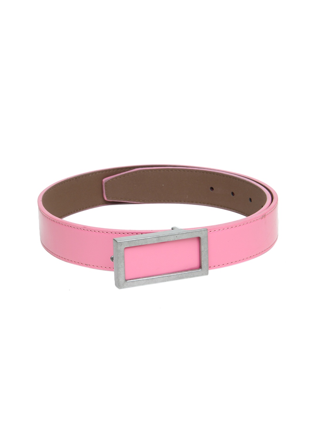 

Calvadoss Men Pink Textured Belt