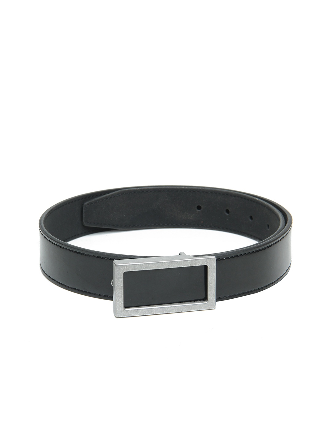 

Calvadoss Men Black Textured PU Belt