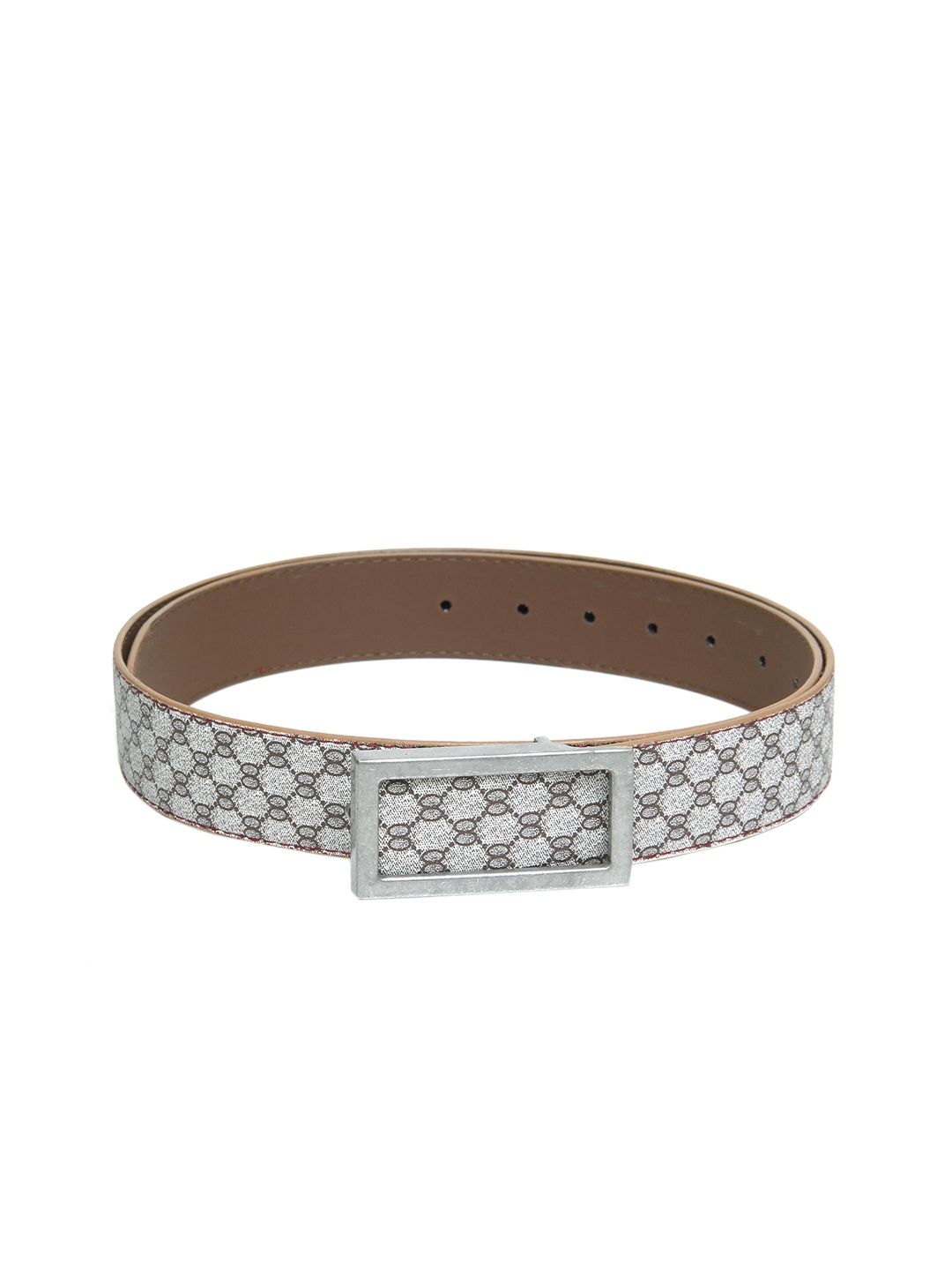 

Calvadoss Women Beige & Silver Textured Belt