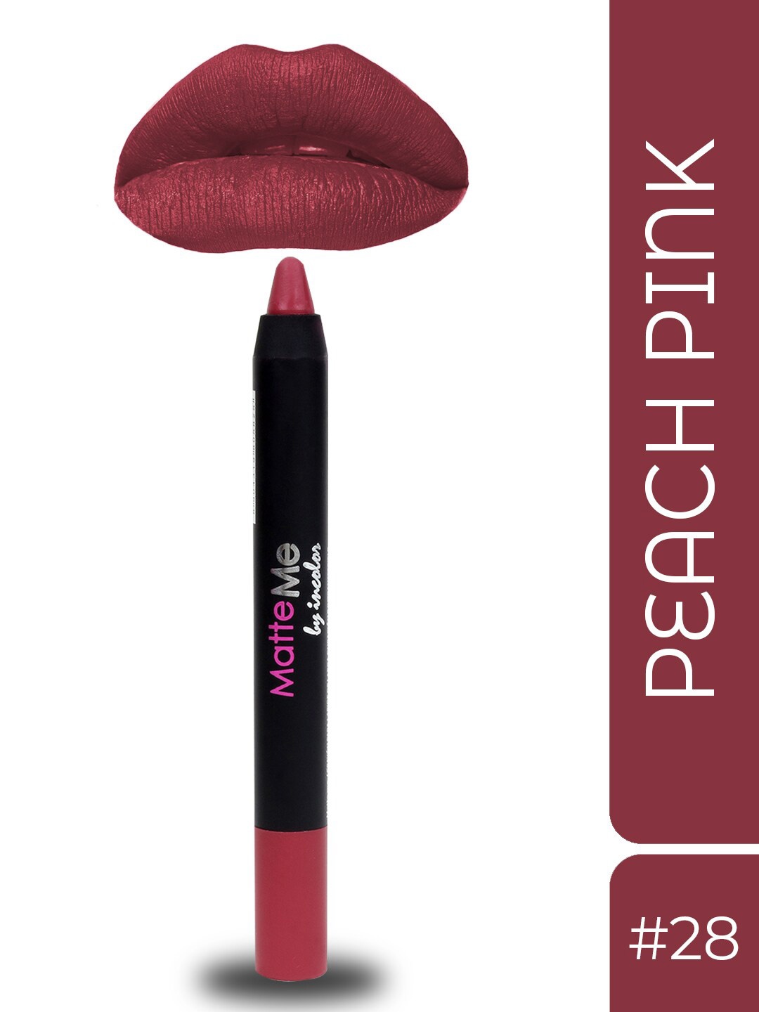INCOLOR Matte Me Long-Lasting Crayon Lipstick 2.3 g - Peach Pink 28, Red