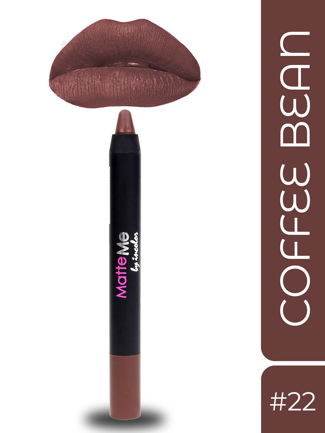 

INCOLOR Matte Me Long-Lasting Crayon Lipstick 2.3 g - Coffee Bean 22, Brown