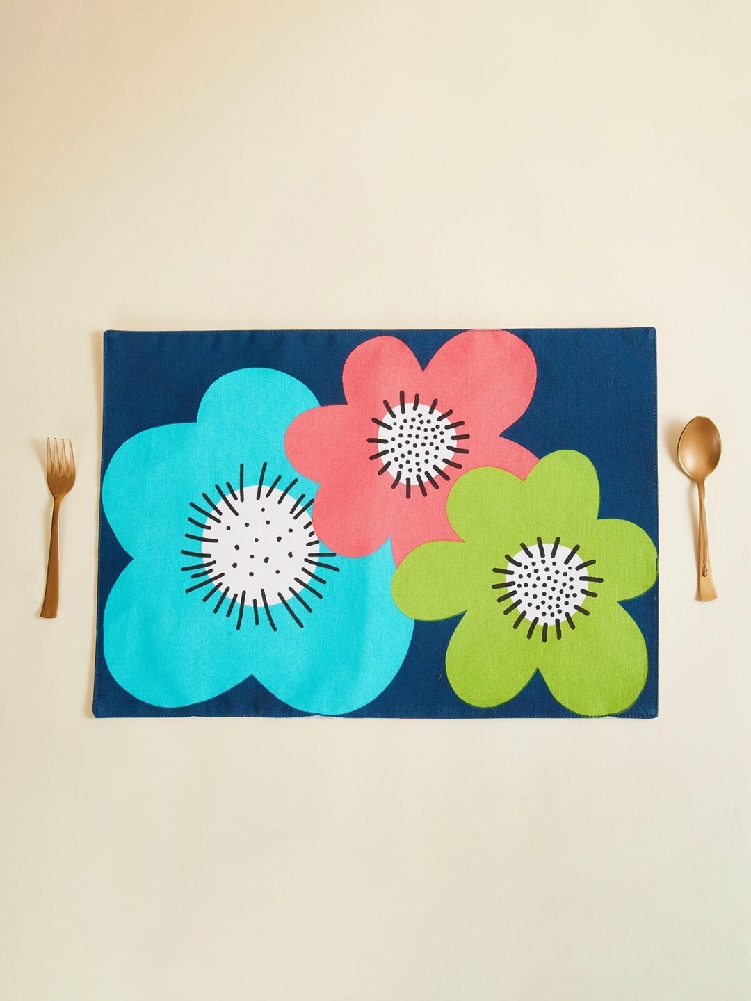 

Home Centre Multicoloured Corsica Retroglitz Printed Rectangular Table Placemat, Multi