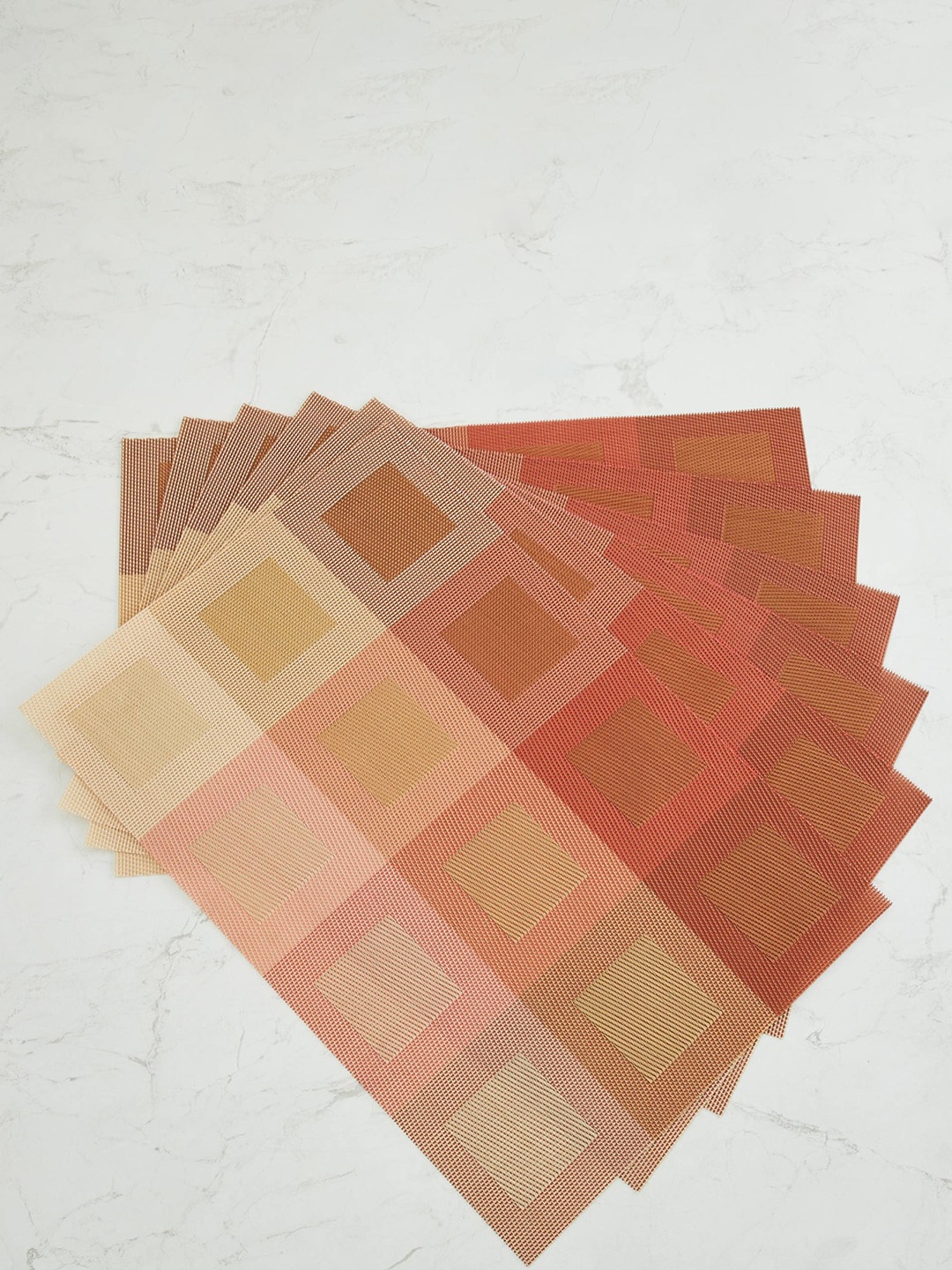 

Home Centre Brown & Grey 6 Pieces Geometric Table Placemats