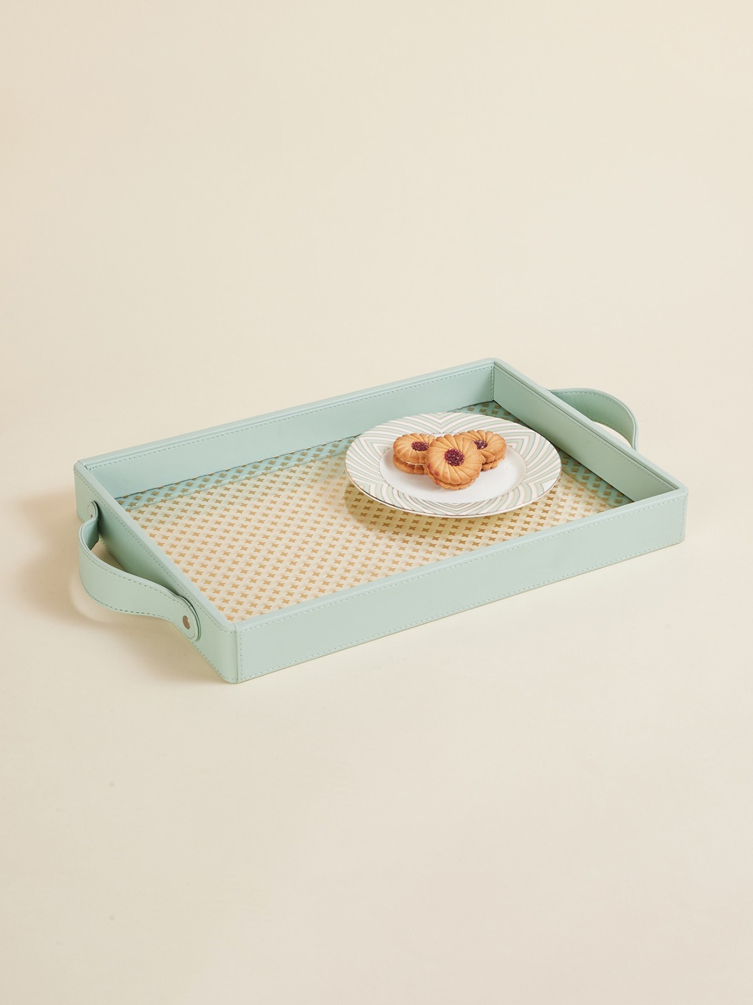 

Heritage Renew Blue Printed Glass Serving Tray