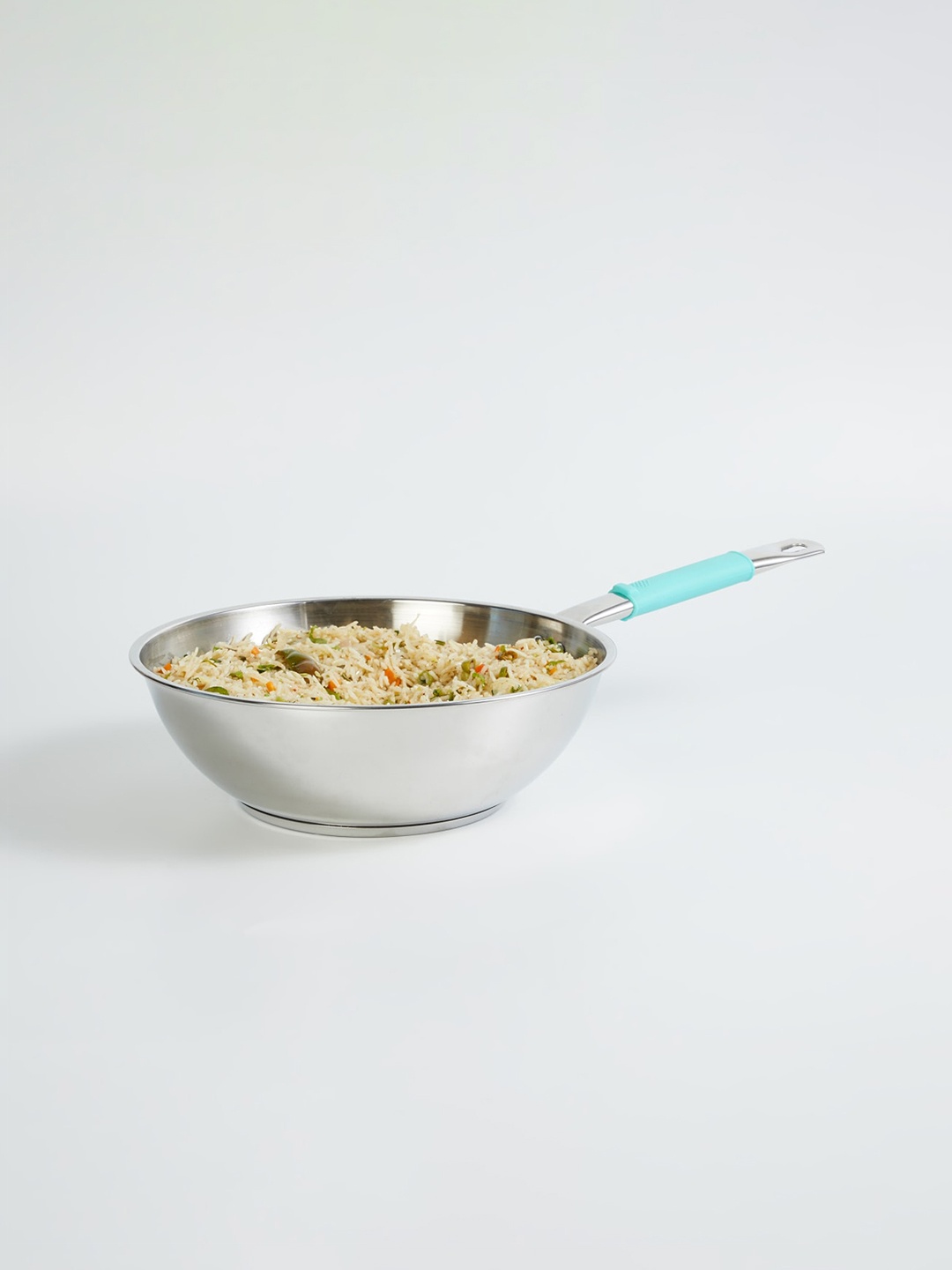 

Home Centre Teal Solid Stainless Steel Wok - 4l