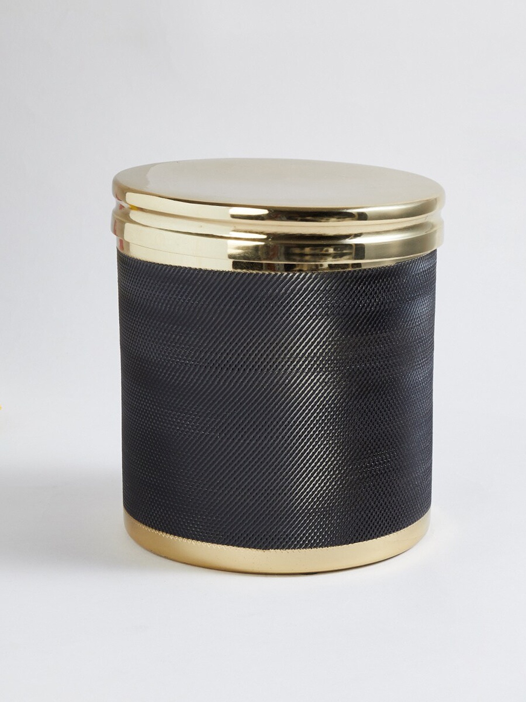 

Home Centre Black & Gold Toned Tyra Metal Canister