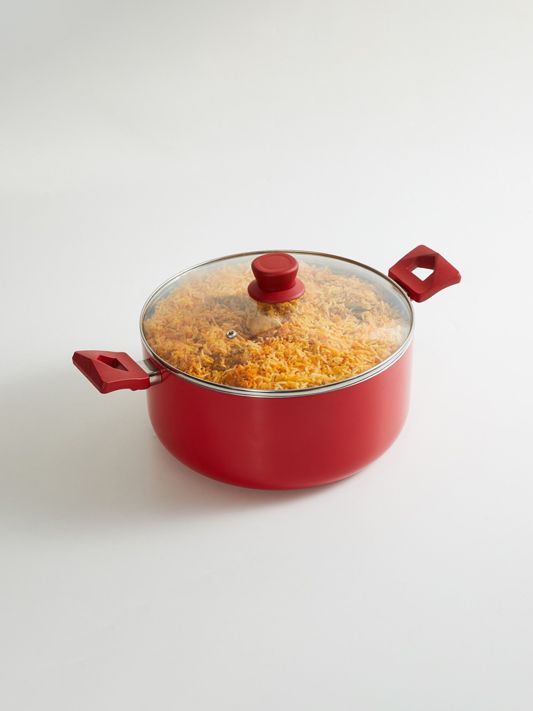 

Home Centre Red Bentle Lars Aluminum Non-Stick Biryani Pot with Lid