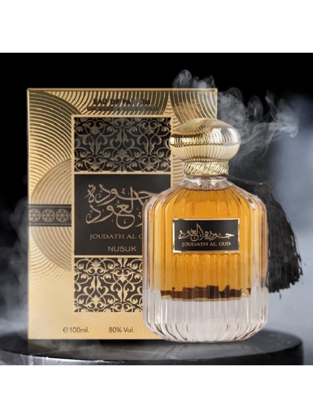 

NUSUK Joudath Al Oud Long Lasting Eau De Parfum - 100 ml, Gold