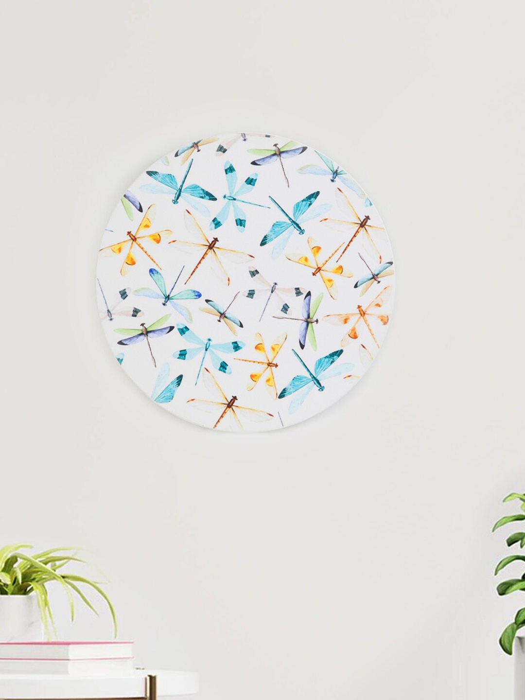 

Corsica White & Blue Dragonfly Printed Wooden Wall Plate