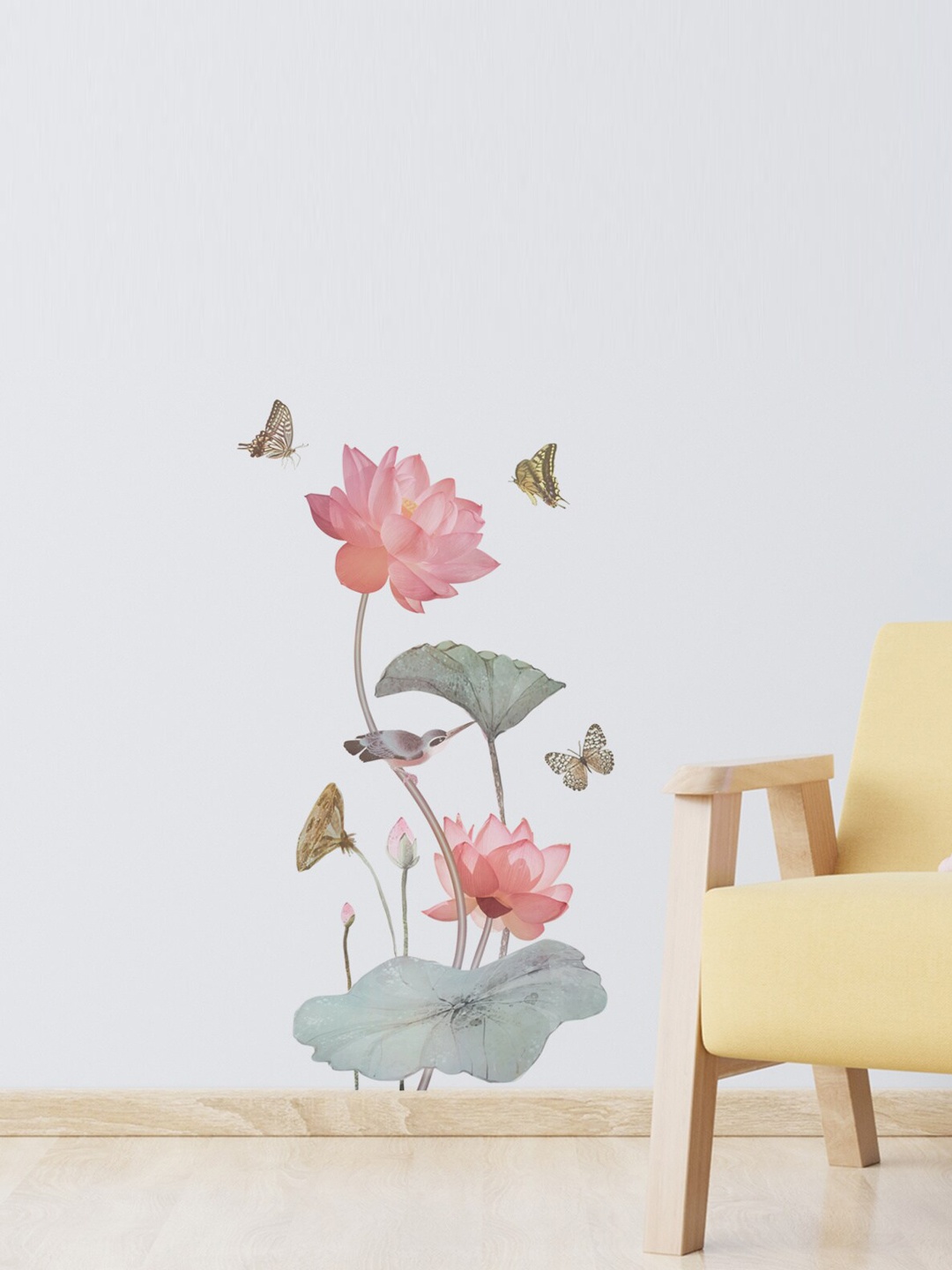 

Home Centre Multicoloured Corsica Kamal Printed Butterflies Wall Decal, Pink
