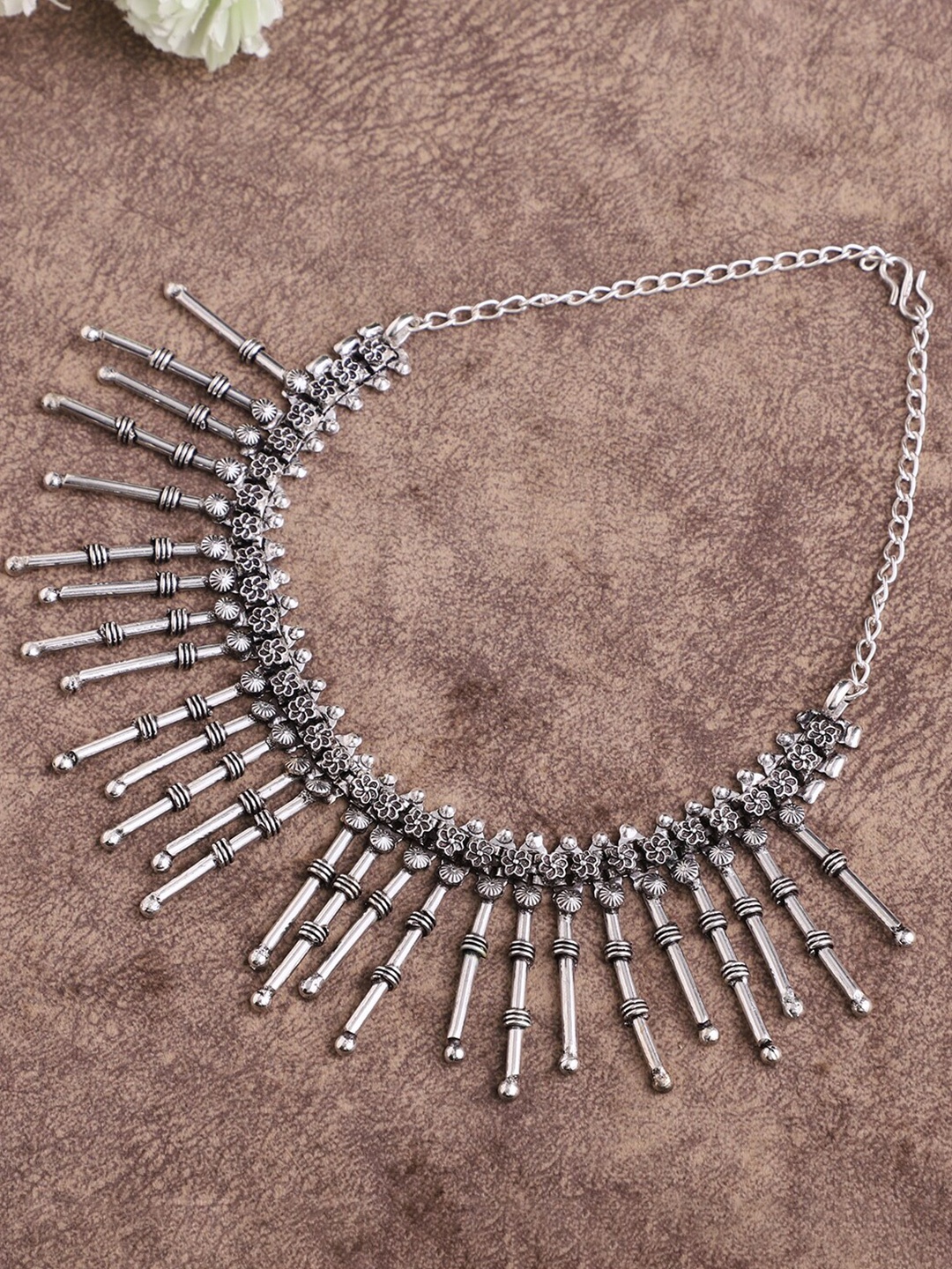 

VENI Silver-Toned Brass Silver-Plated Necklace