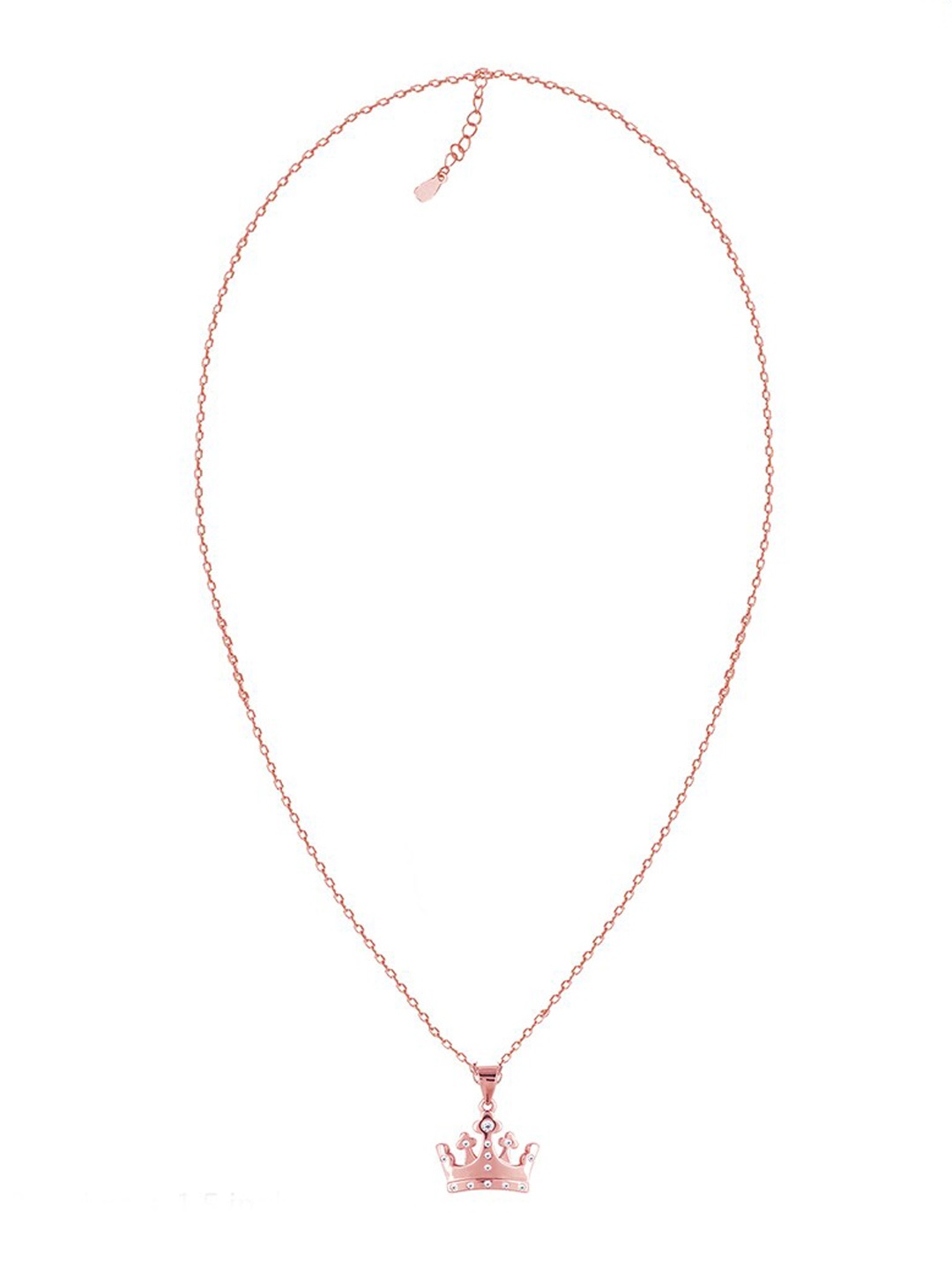 

GIVA 925 Sterling Silver Rose-Gold Plated CZ-Studded Pendant With Chain