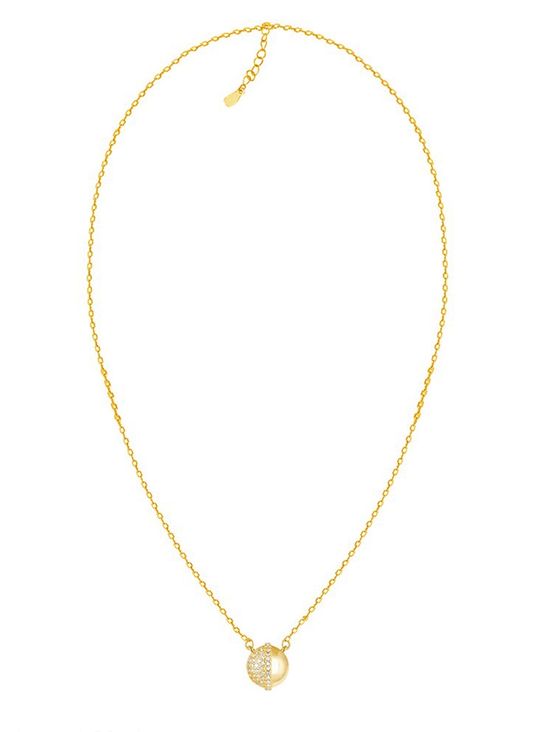 

GIVA Gold-Toned & White Sterling Silver Gold-Plated Chain