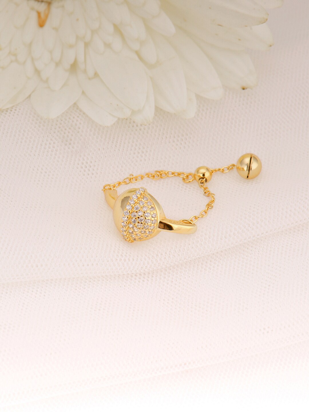 

GIVA 925 Sterling Silver White and Gold-Plated Finger Ring