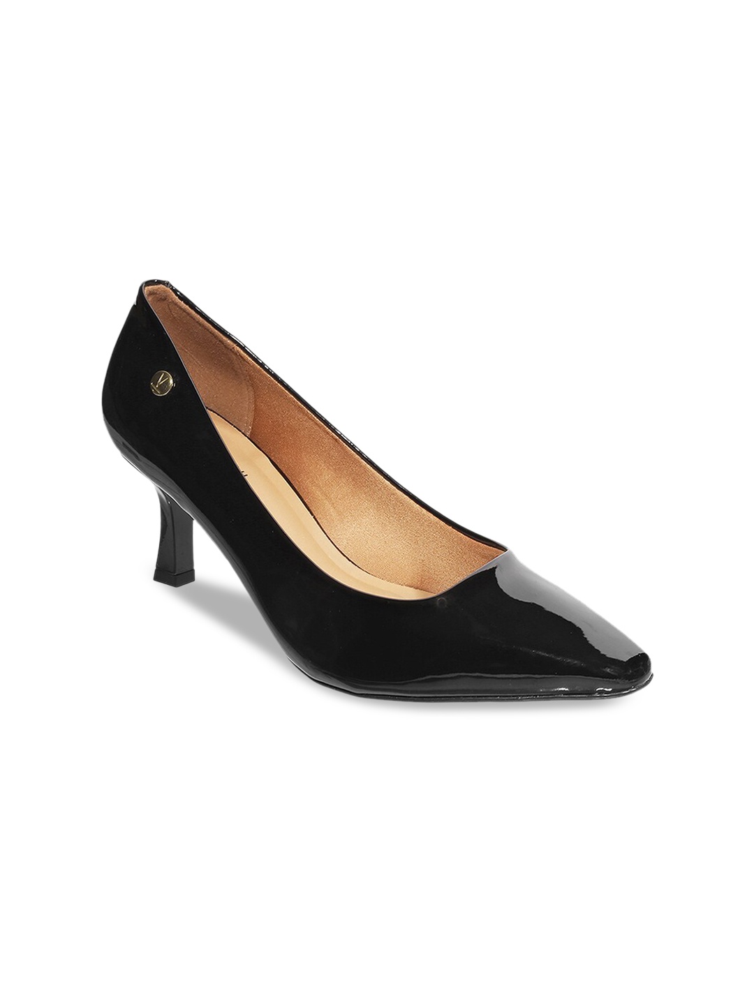 

Mochi Black Kitten Pumps with Bows