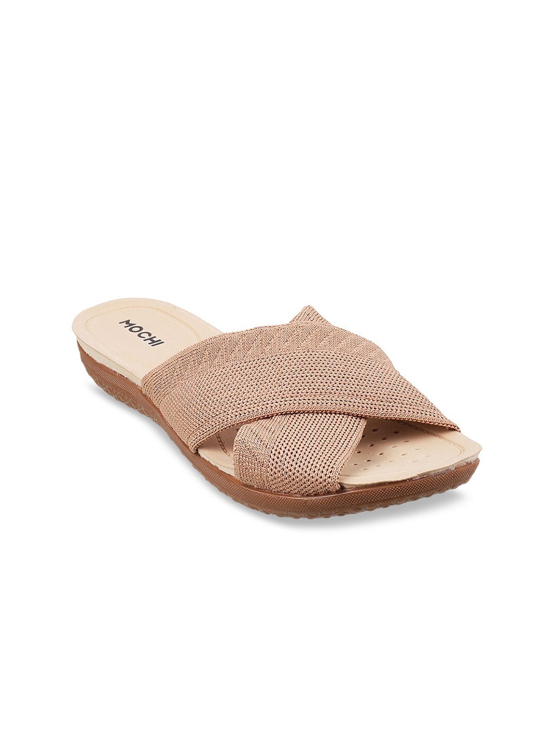 

Mochi Women Peach-Coloured Textured Flats