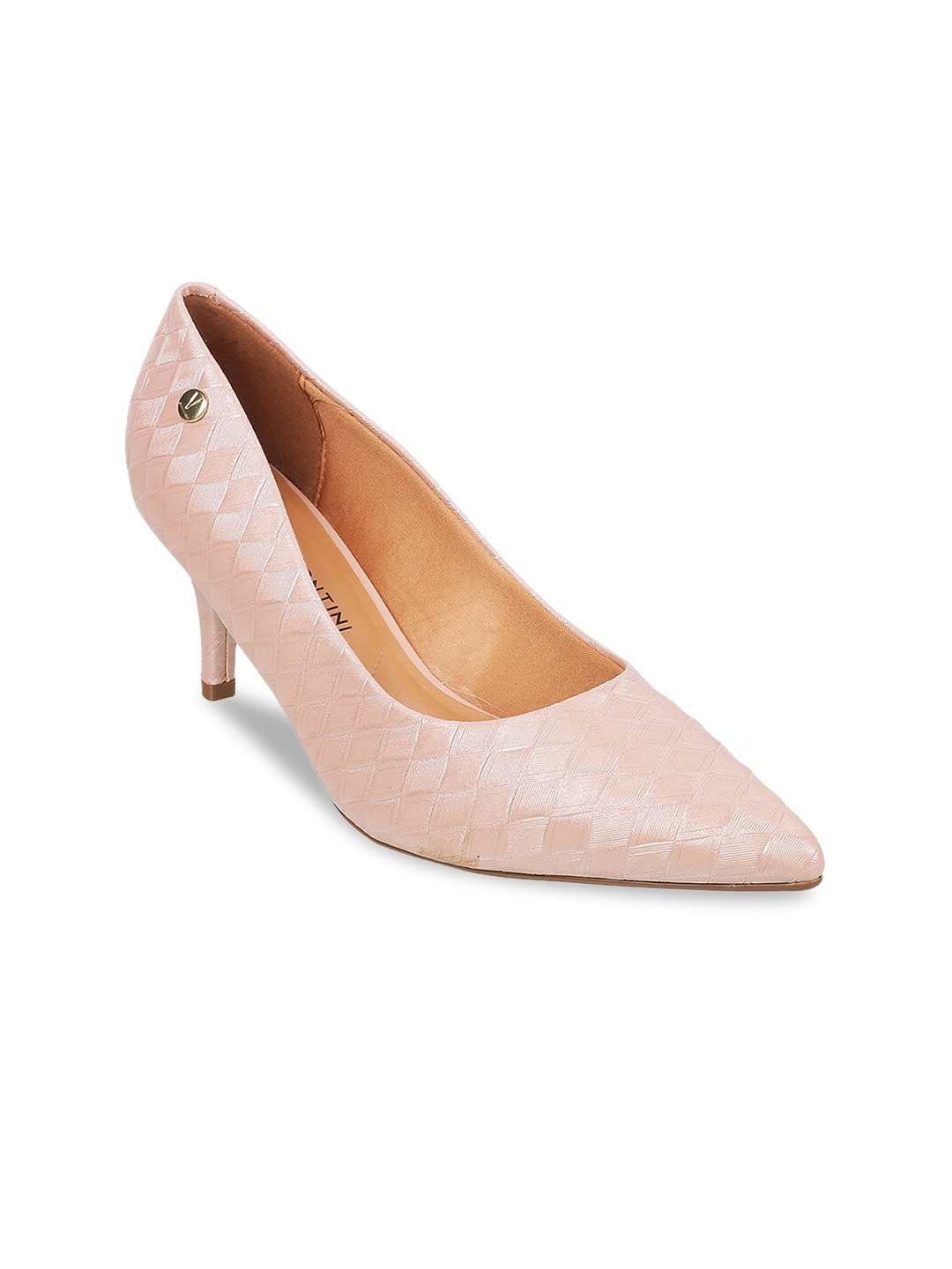 

Mochi Pink Textured Stiletto Pumps