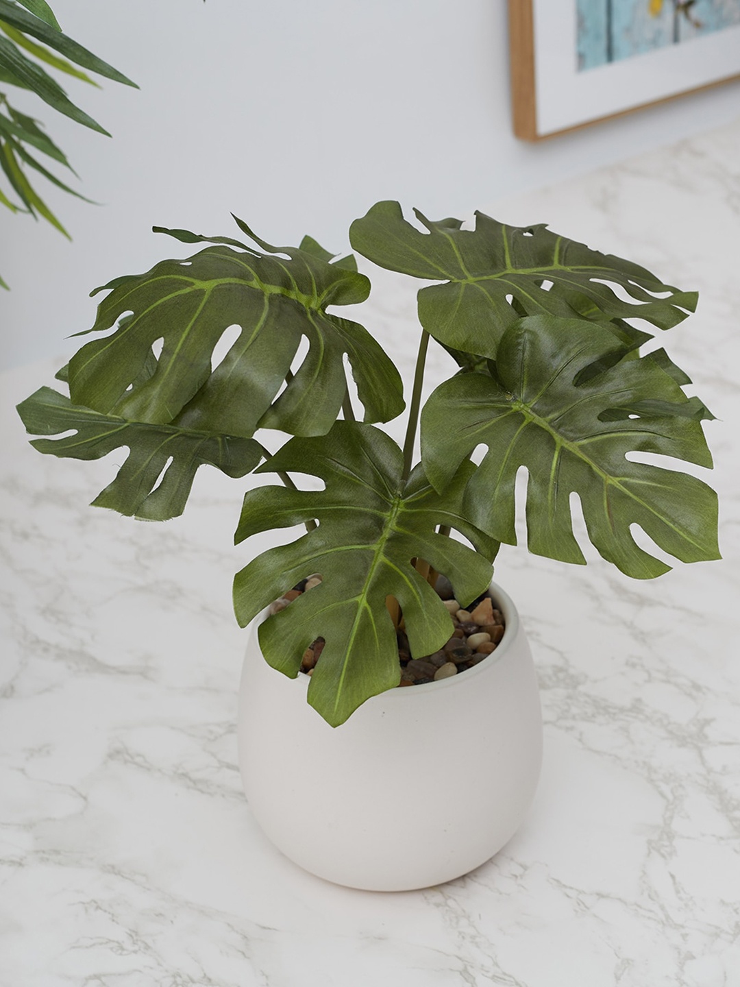 

HomeTown Green Philodendron 37 Cm Artificial Flowers and Plants With Ceramic Pot