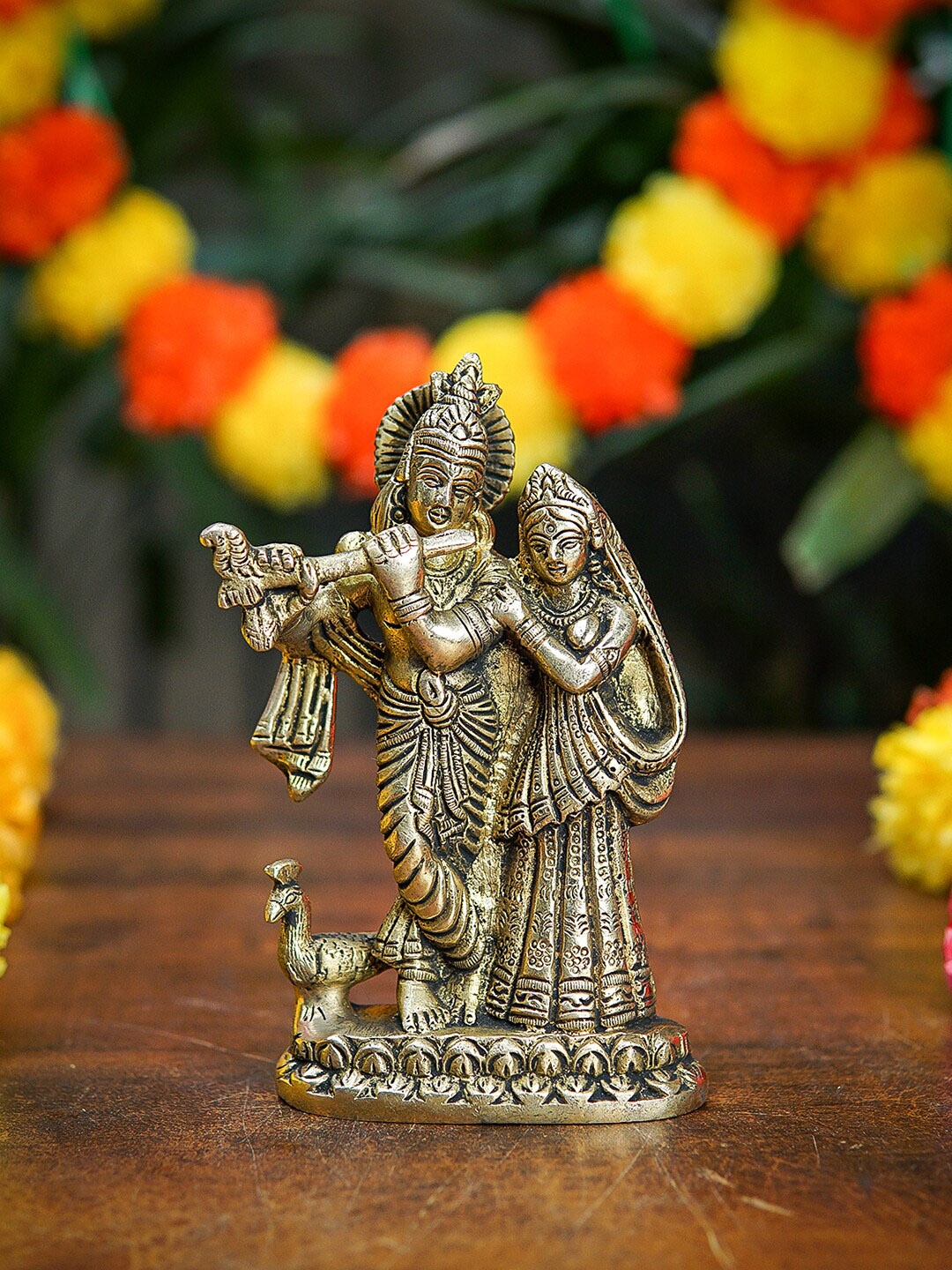 

StatueStudio Gold-Toned Radha Krishna Showpieces
