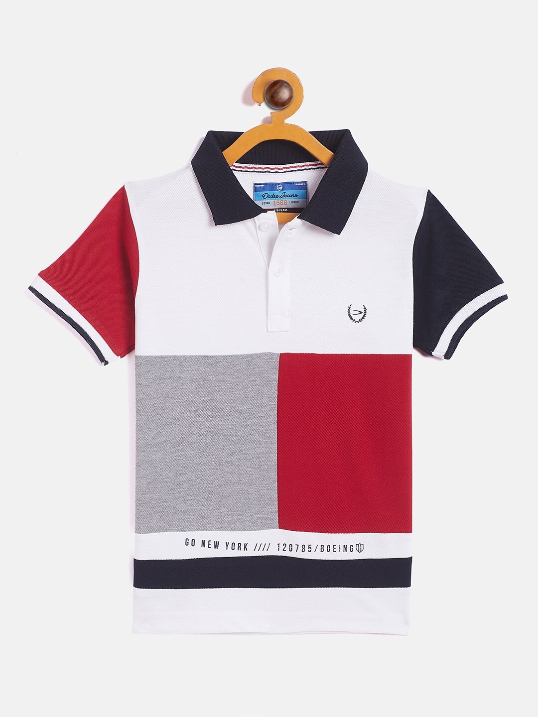 

Duke Boys White Colourblocked T-shirt