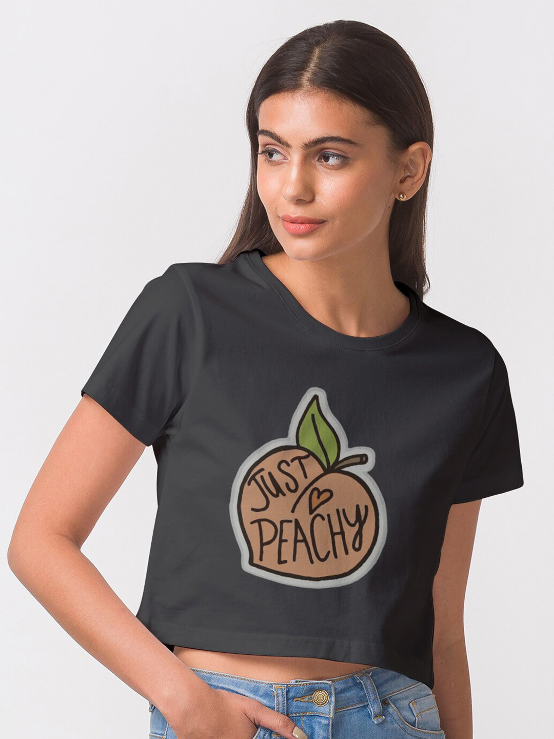 

FashionRack Women Black Printed Cotton Antimicrobial T-shirt