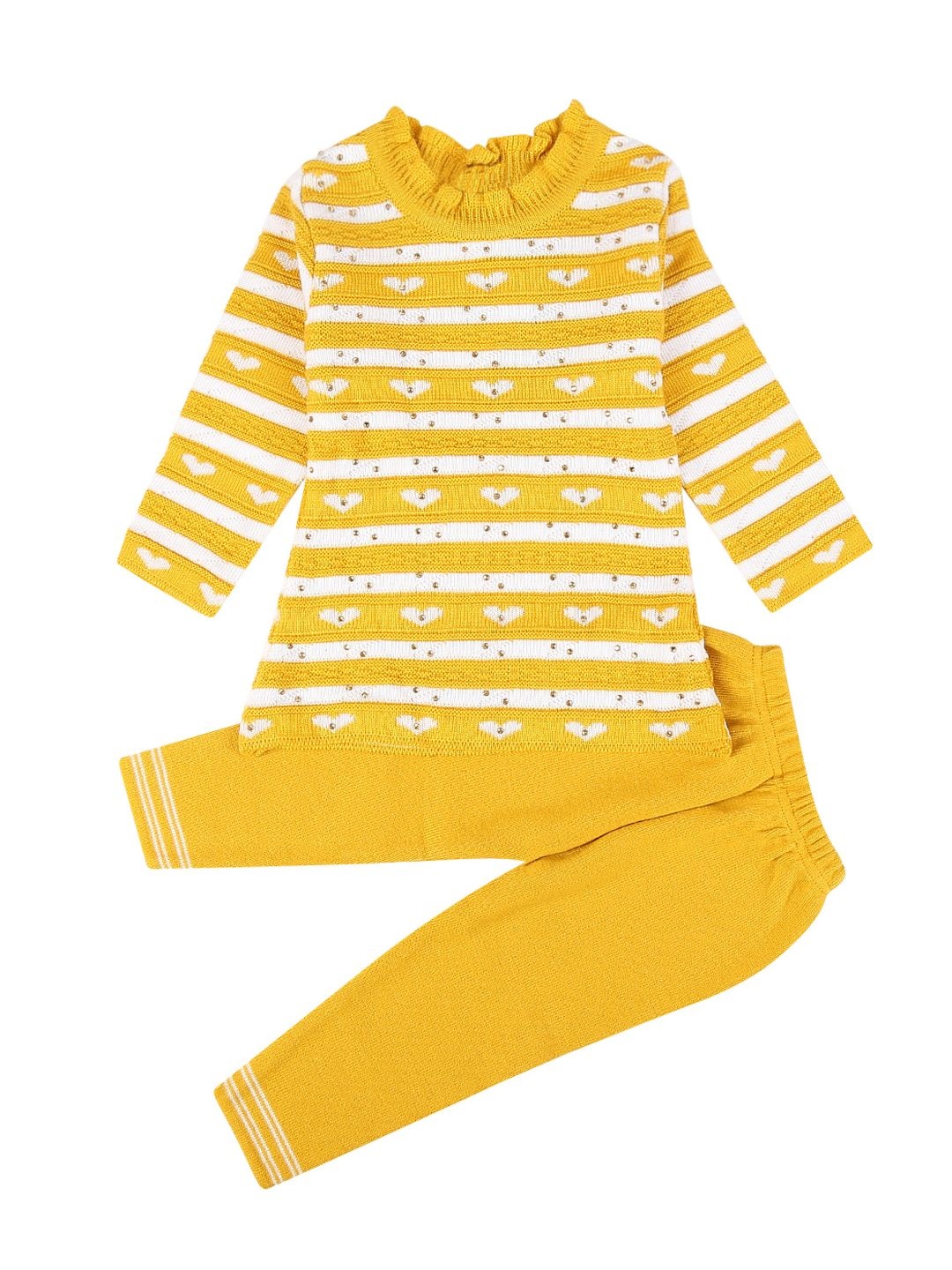 

V-Mart Unisex Kids Mustard Clothing Set