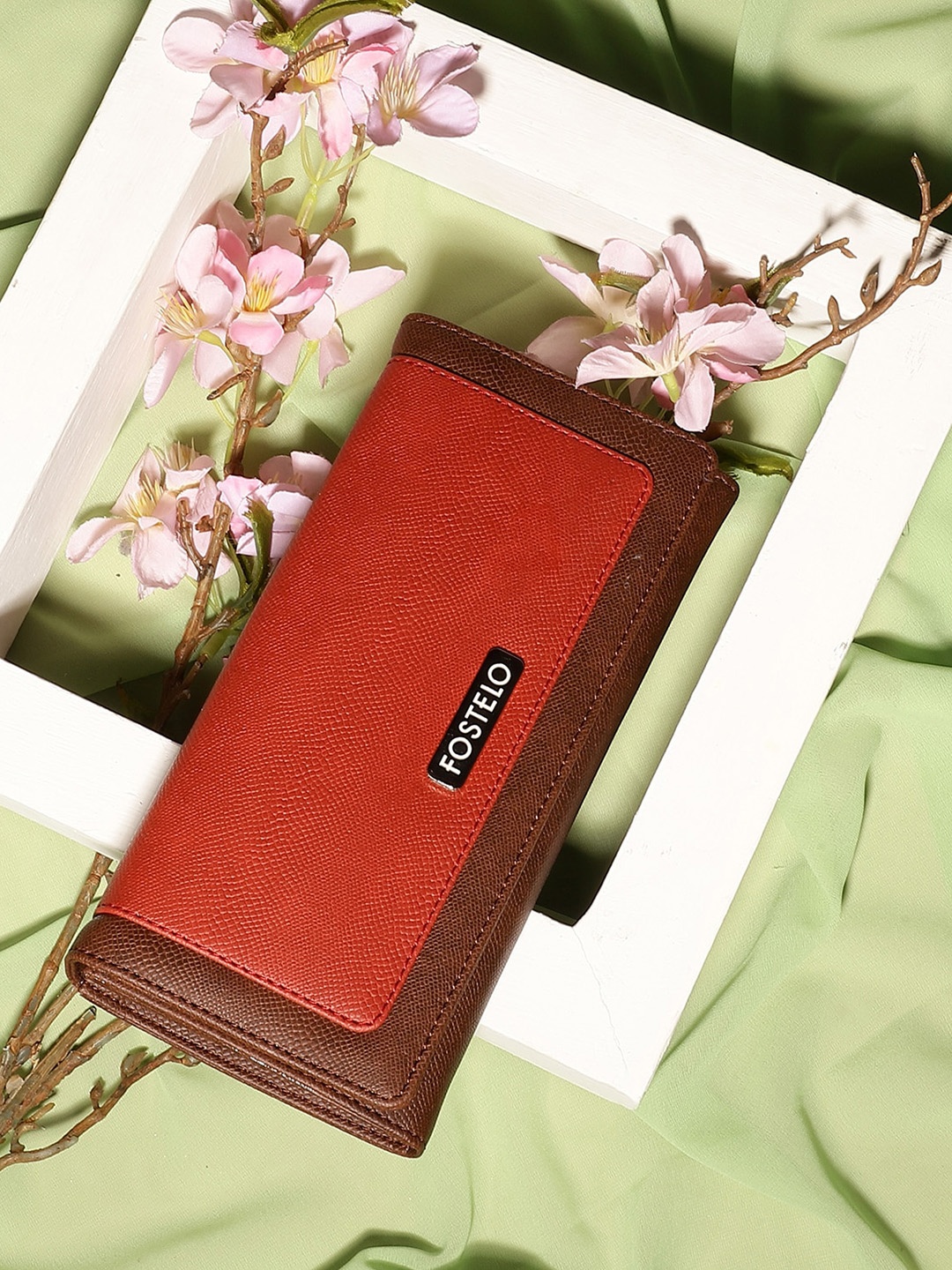 

Fostelo Women Red PU Three Fold Wallet