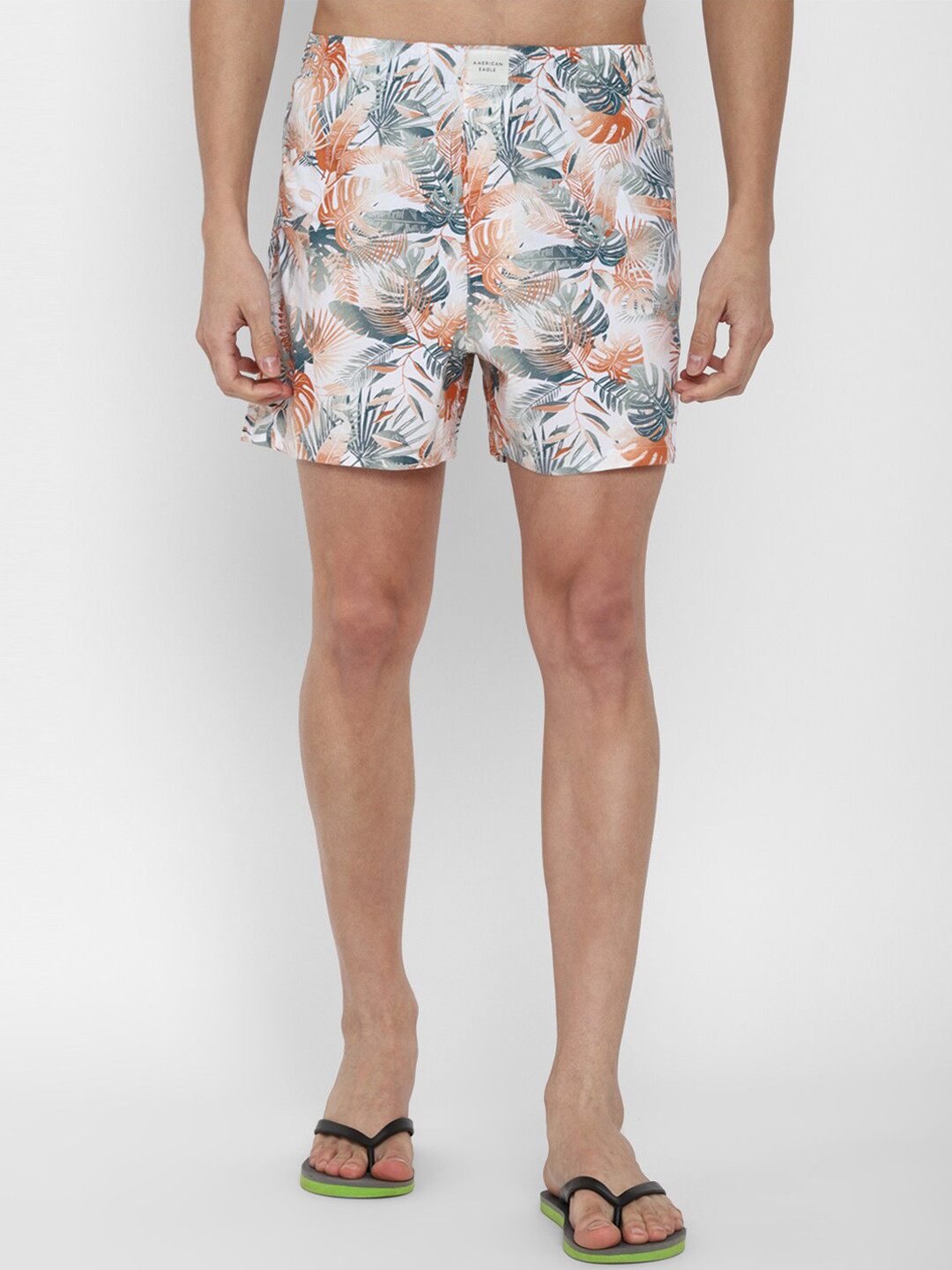 

AMERICAN EAGLE OUTFITTERS Men White & Grey Printed Boxer Shorts