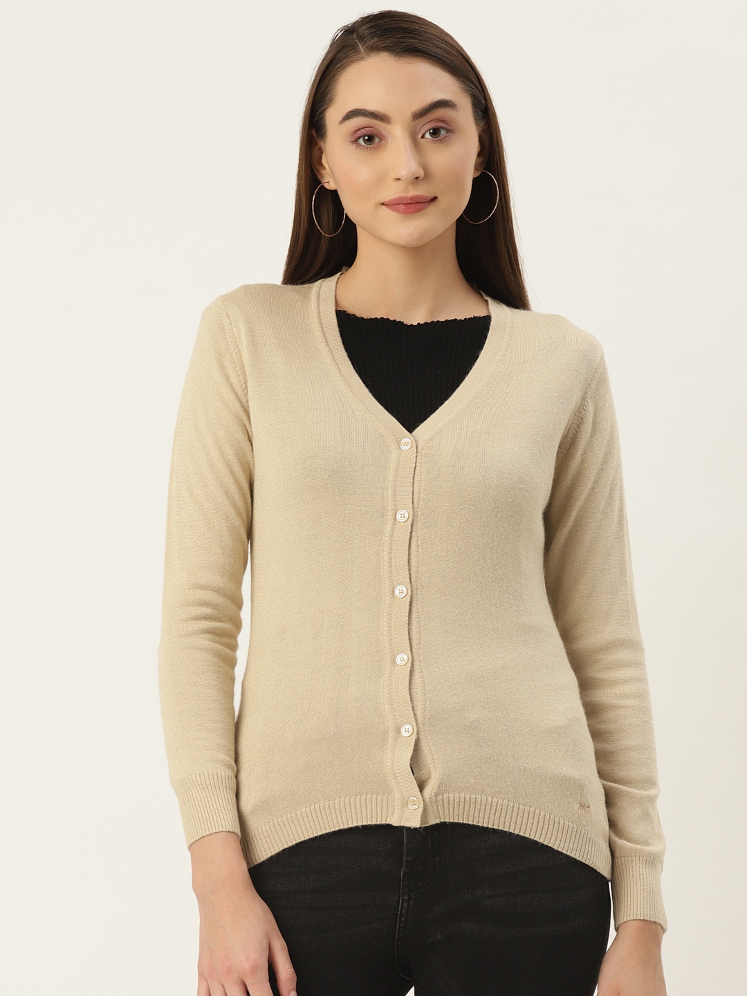 

Monte Carlo Women Beige Solid Cardigan