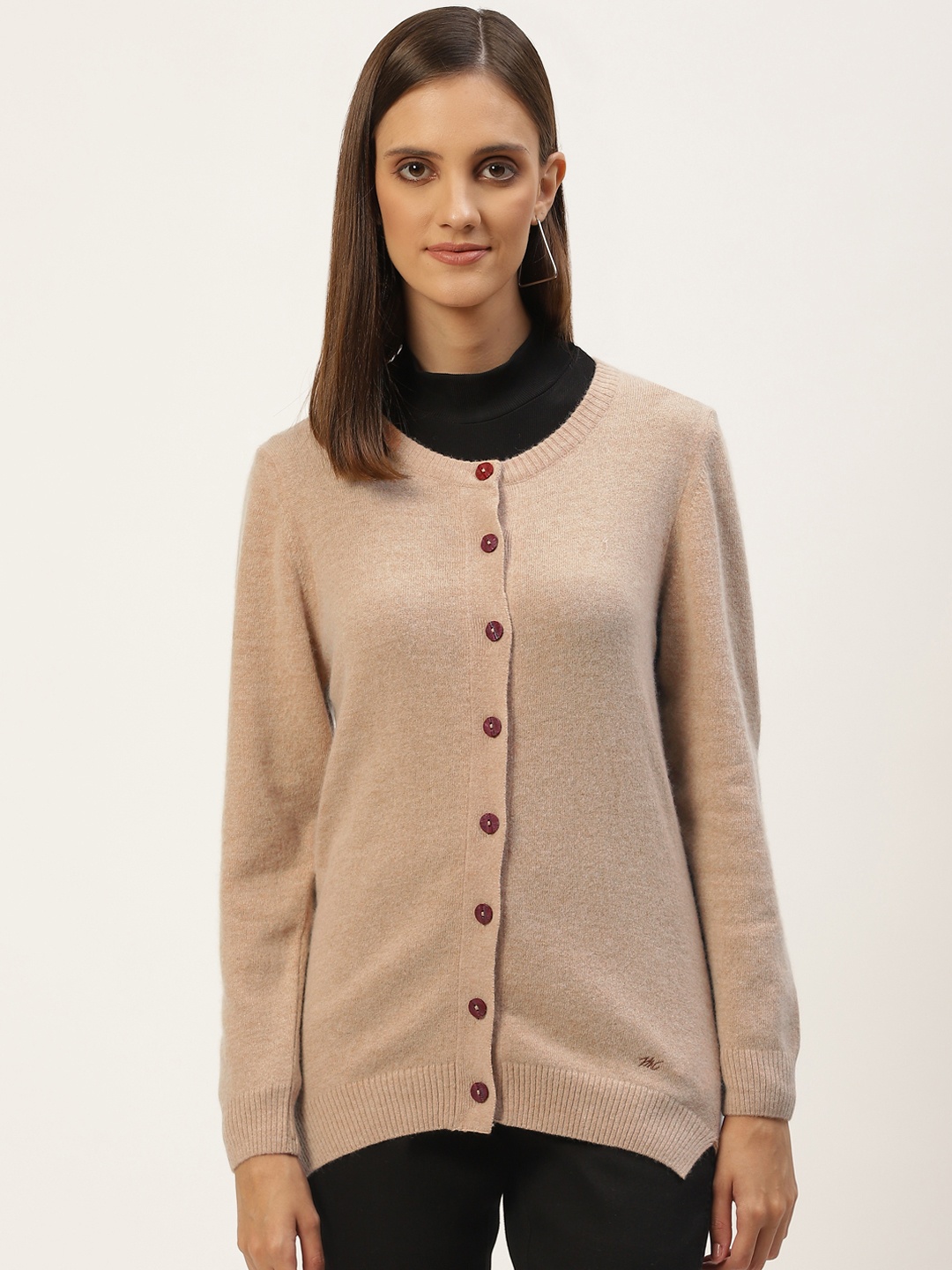 

Monte Carlo Women Beige Solid Cardigan