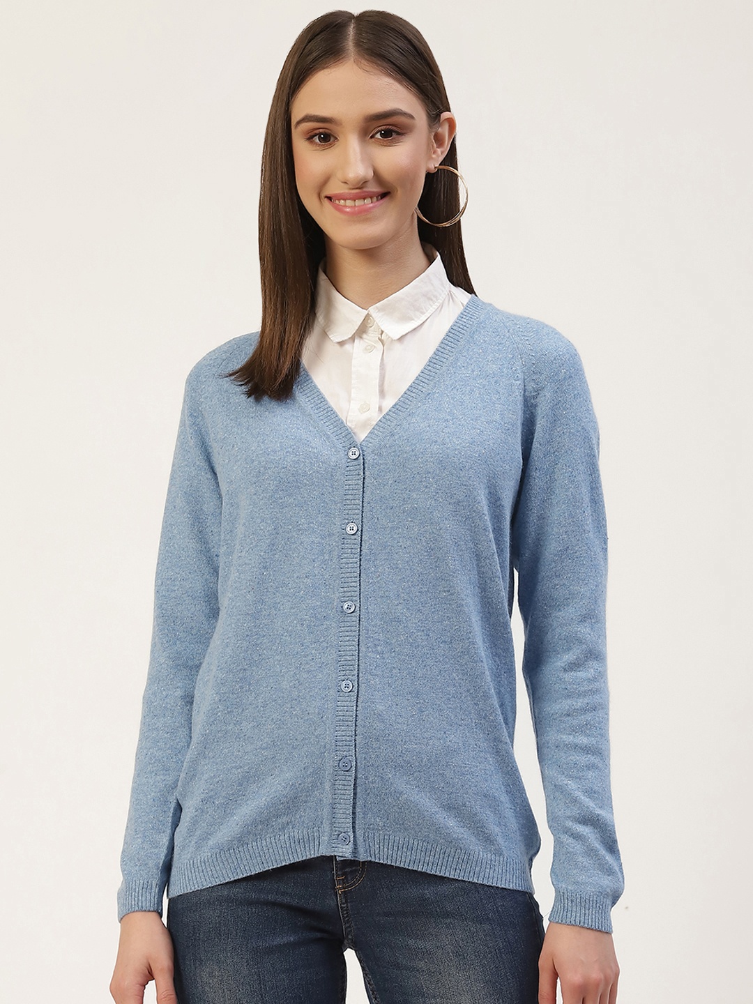 

Monte Carlo Women Blue Solid Sweater