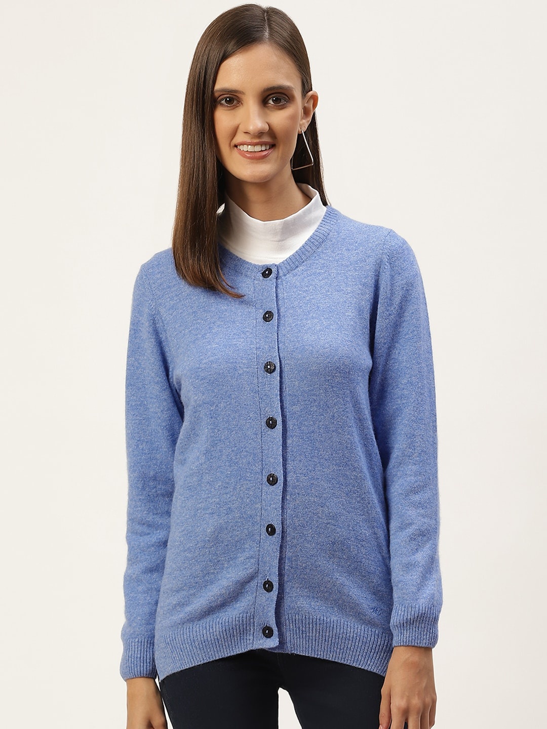 

Monte Carlo Women Blue Solid Cardigan