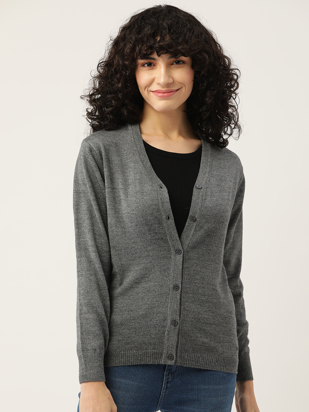 

Monte Carlo Women Charcoal Grey Cardigan