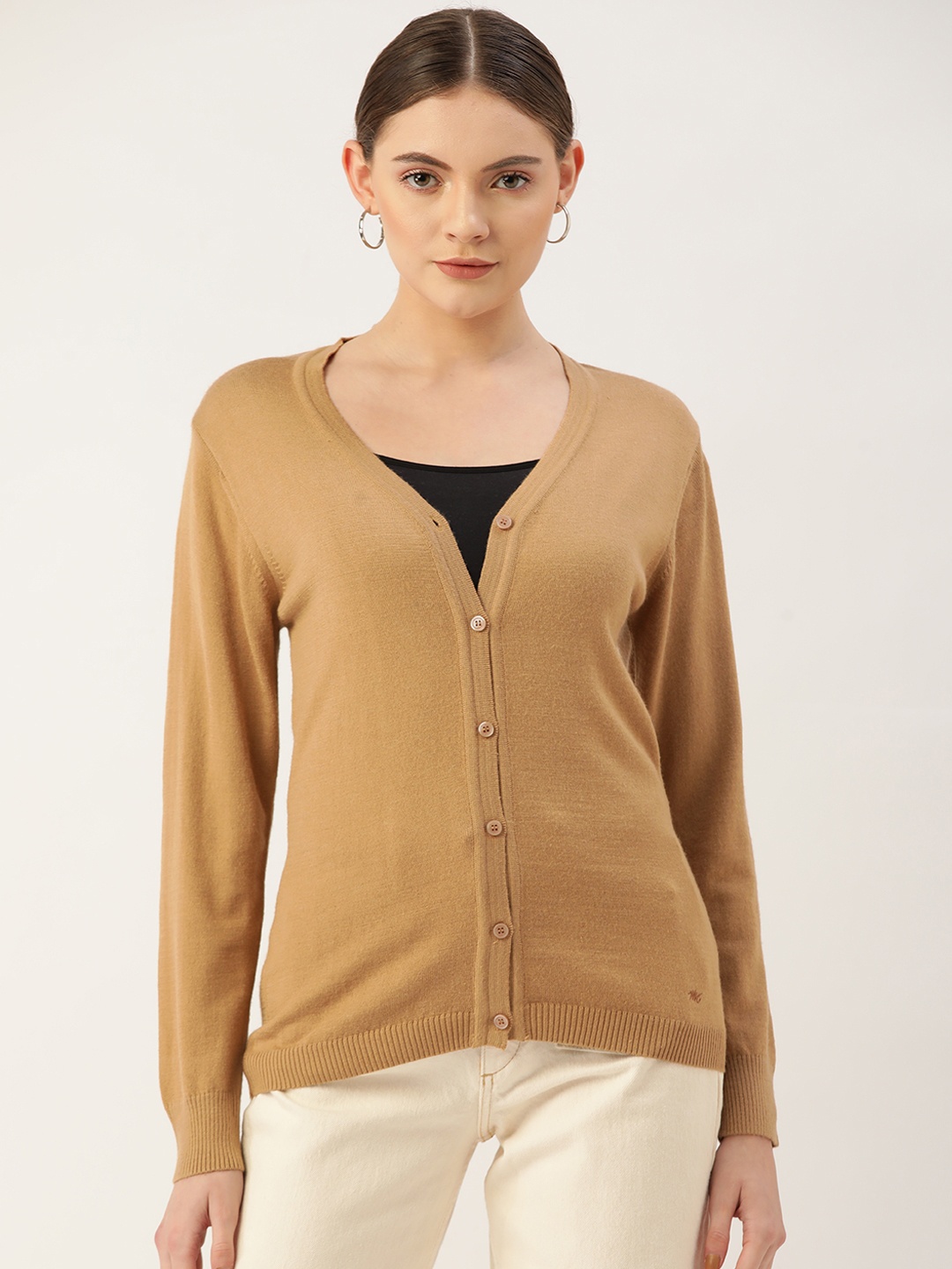 

Monte Carlo Women Brown Solid Cardigan