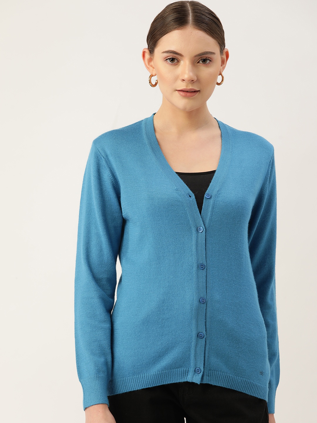 

Monte Carlo Women Blue Solid Cardigan