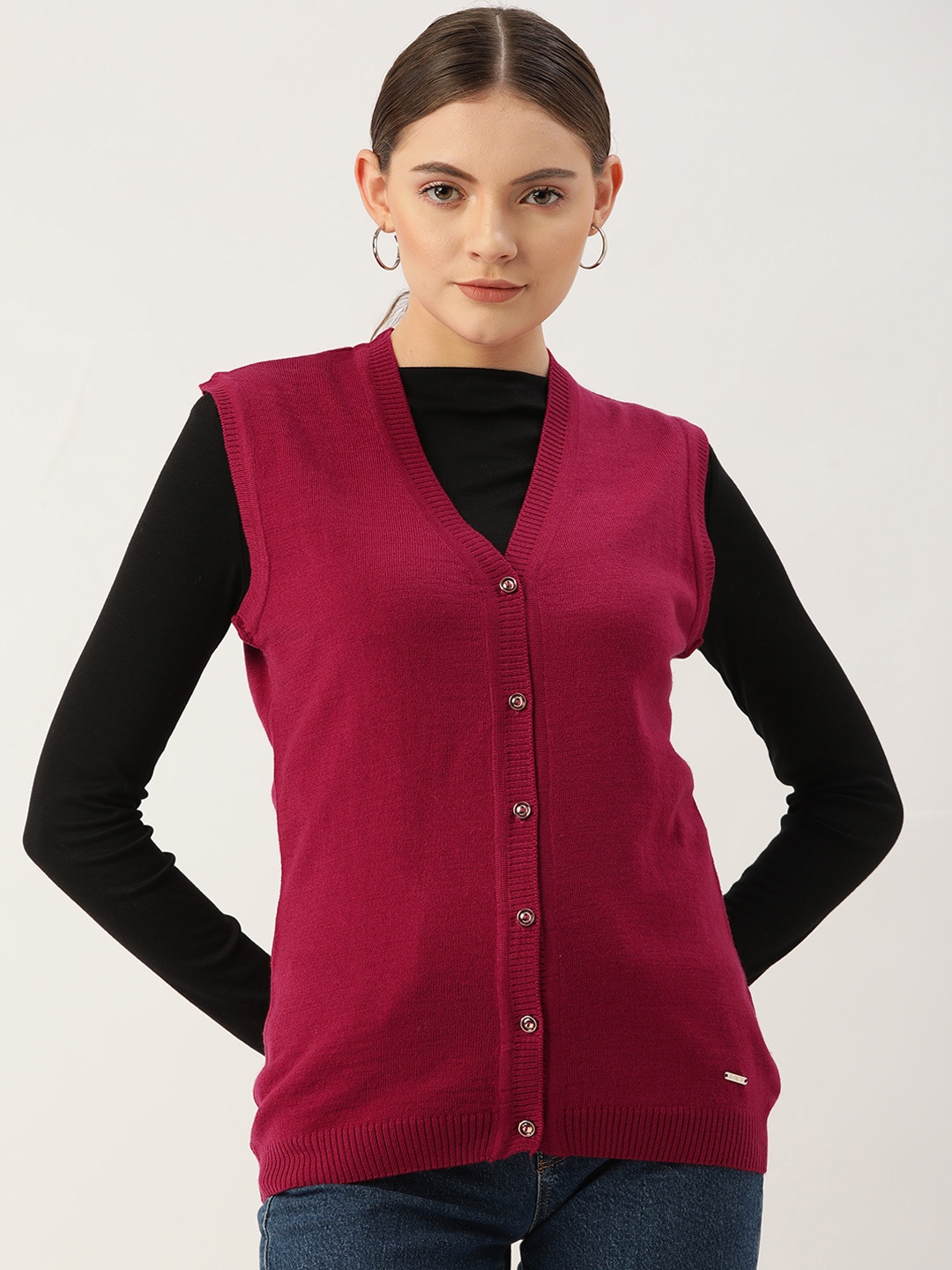 

Monte Carlo Women Pink Solid Cardigan