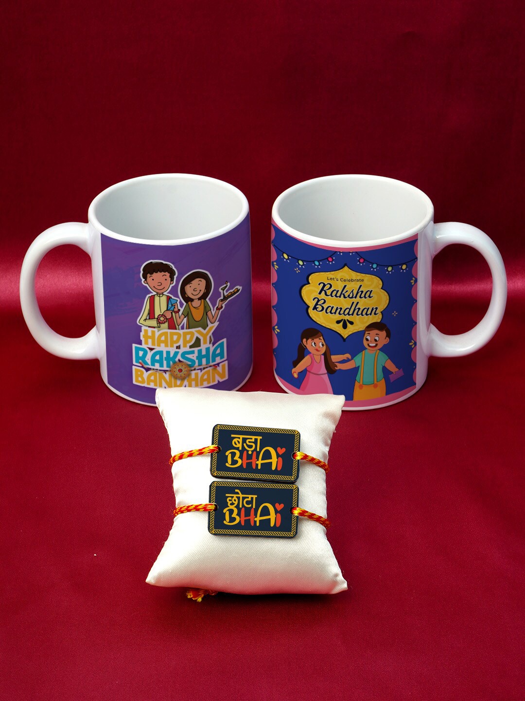 

Crazy Corner Printed Mug & Yellow Red Rakhi Combo Set of 2 Gift Set