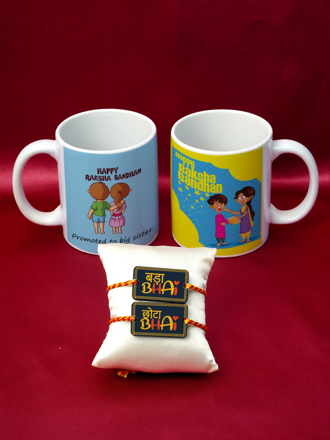 

Crazy Corner Set of 2 Multicolored Rakhi & Mug Combo, Multi