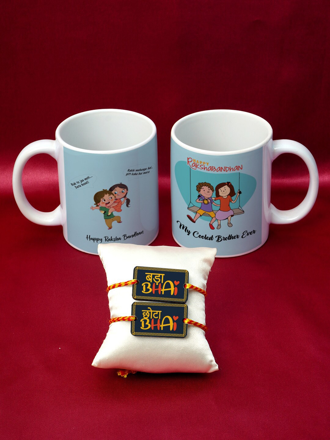 

Crazy Corner Set of 2 Multicolored Rakhi & Mug Combo, Multi