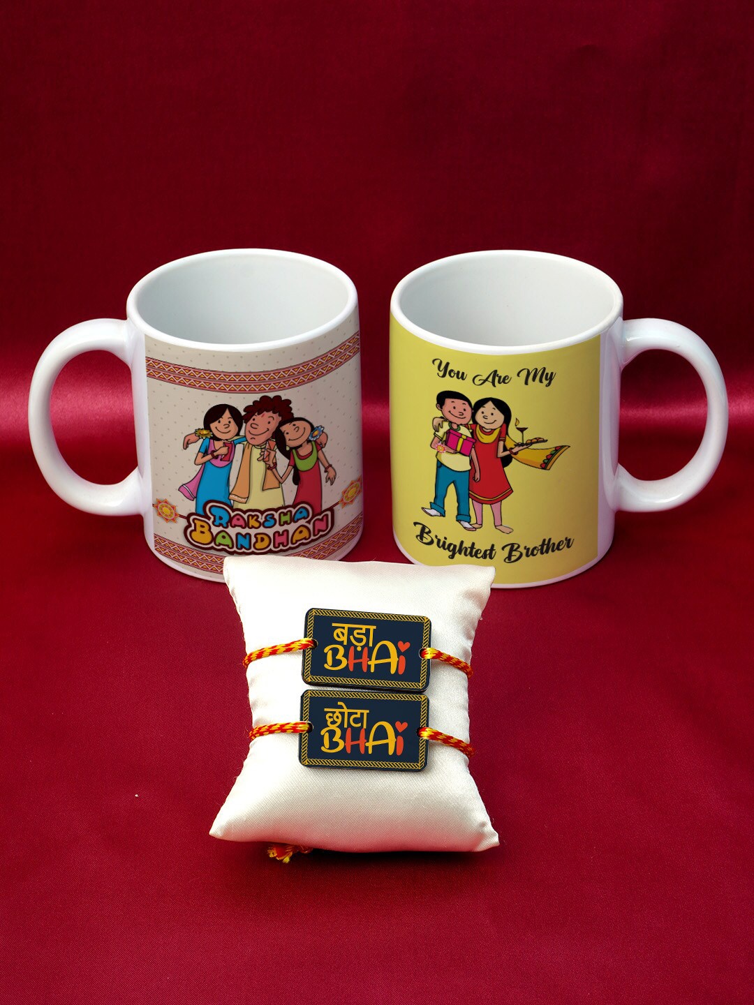 

Crazy Corner Unisex Red & Gold-Toned Beaded Rakhi Gift Set