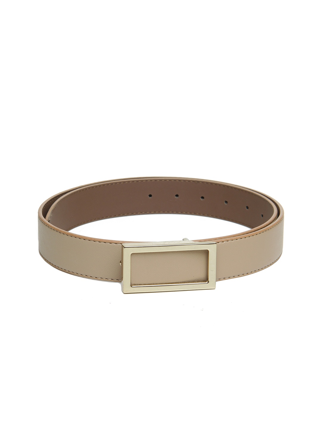 

Calvadoss Men Beige Textured PU Semi Casual Belt