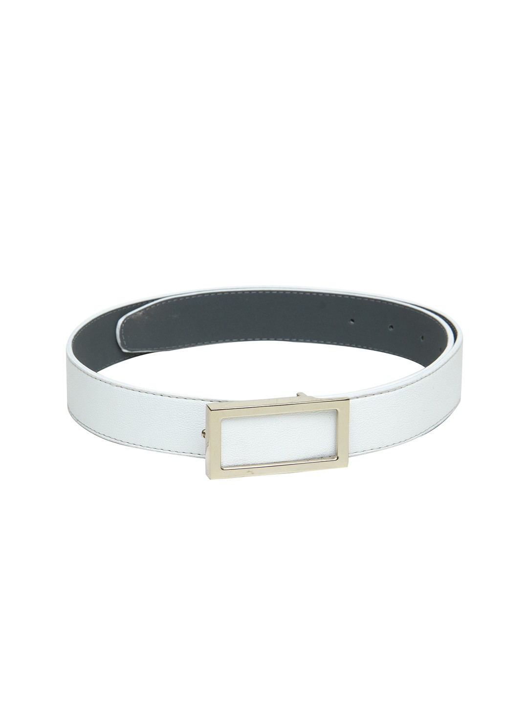 

Calvadoss Men White Textured PU Belt